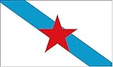 Grand Bandera de Galicia Con Estrella-Estreleira-...