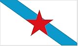 Grand Bandera de Galicia Con Estrella-Estreleira-...