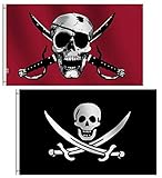 rhungift Paquete de 2 Banderas Piratas de Sangre...