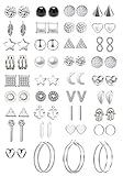 GUUTUUG Pares Surtidos de múltiples aretes de...