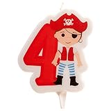 Dekora - Vela de Cumpleaños 2D de Pirata para...