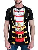COSAVOROCK Disfraz de Pirata para Hombre Camiseta...