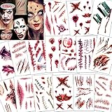 Konsait 118pcs Halloween Tatuajes Temporales,...