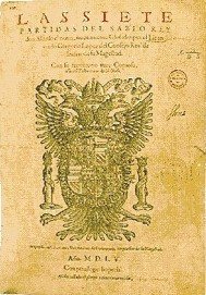 Portada de las Siete Partidas de Alfonso X