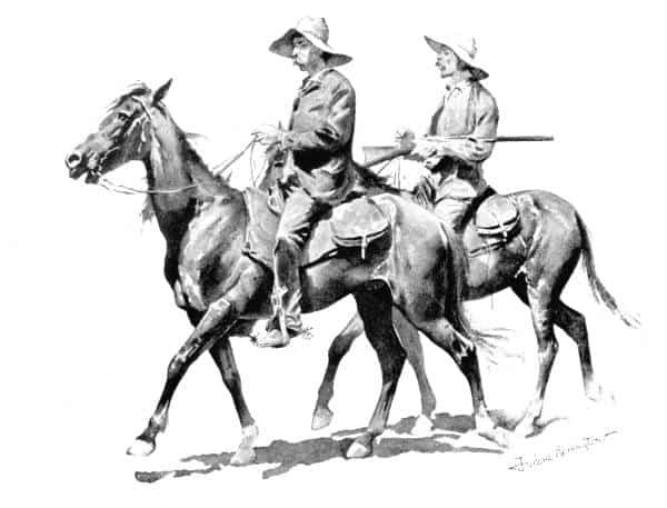 Vaqueros a caballo